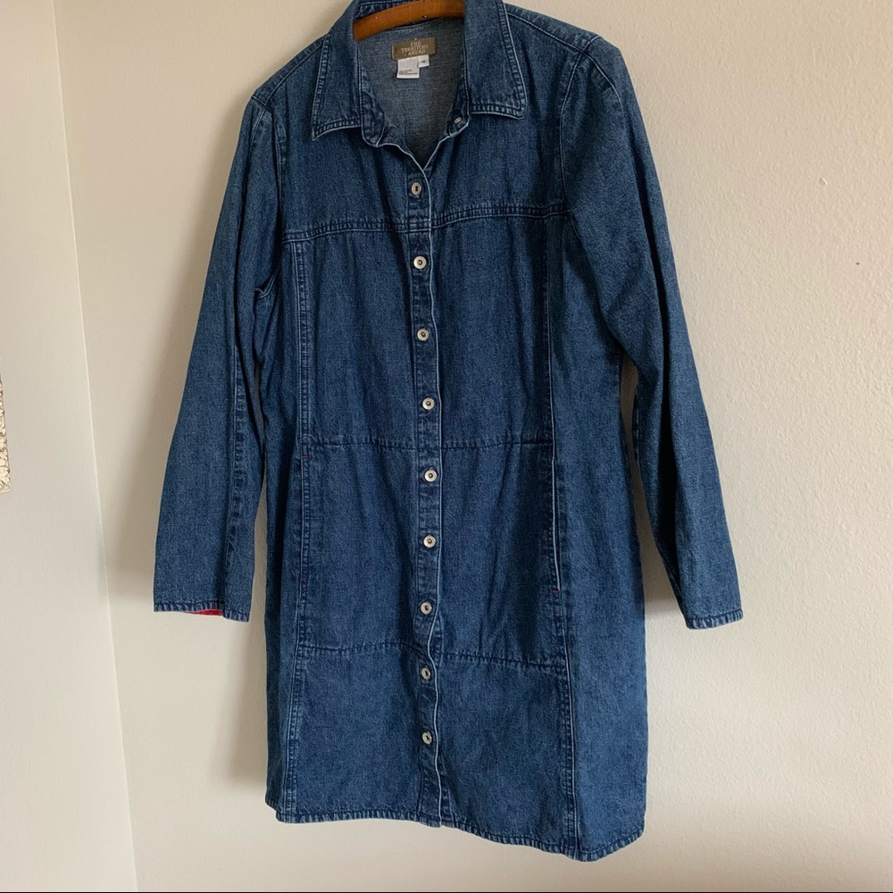 The Territory Ahead Denim Button Up Shirtdress sz 16